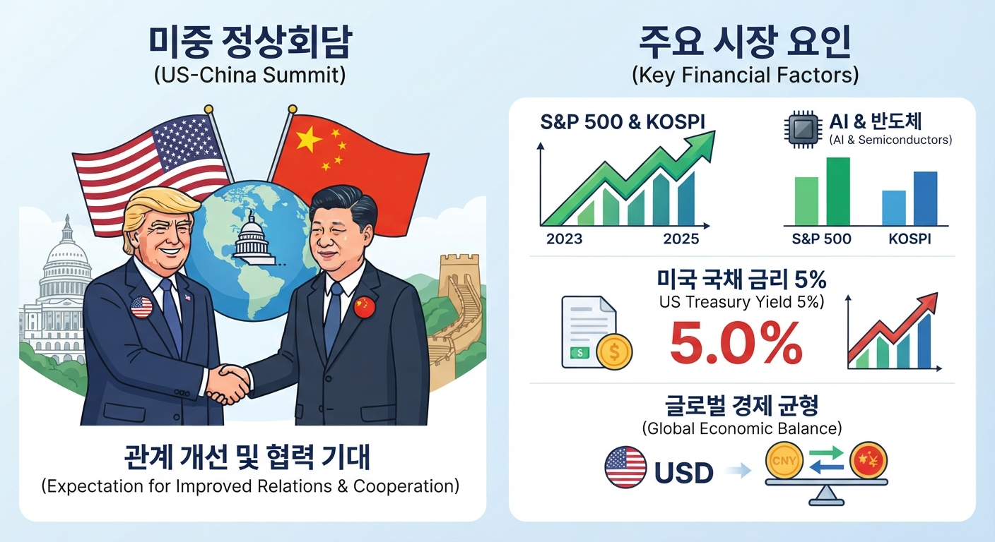 미중정상회담 (증시, AI속도조절, 국채금리)