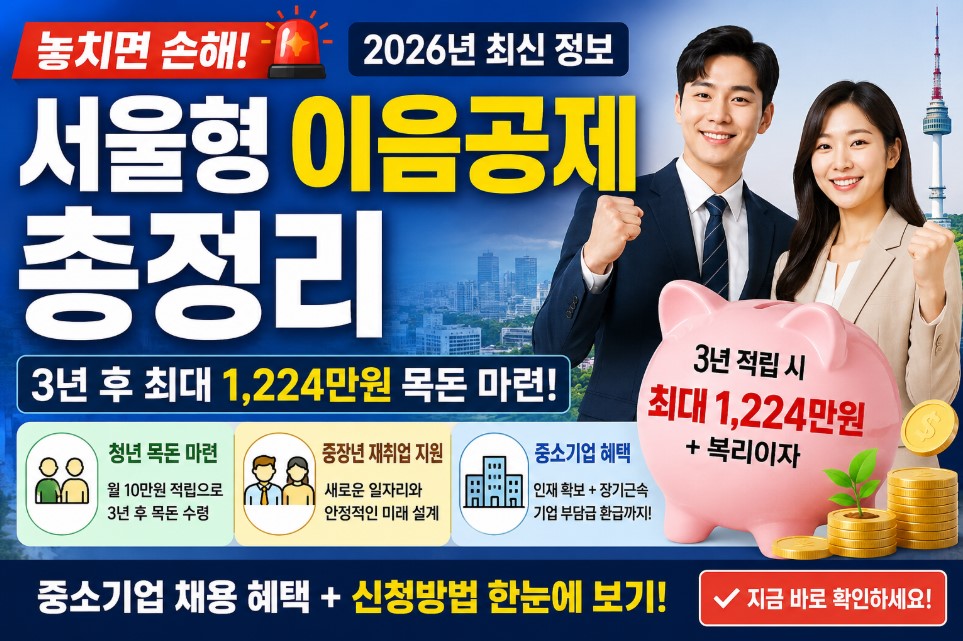 놓치면 손해! 2026 서울형 이음공제 총정리