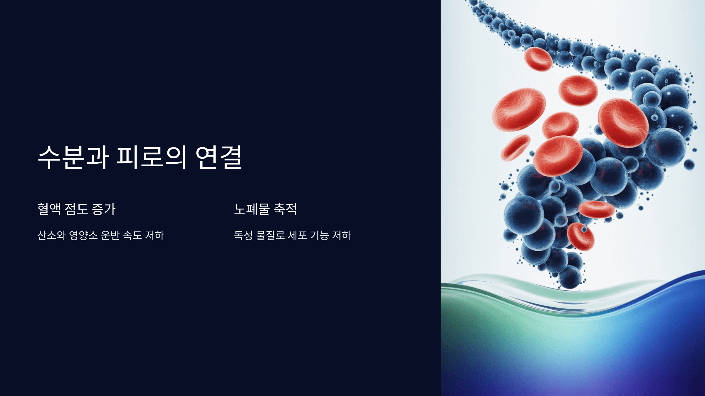 수분과 피로의 연결