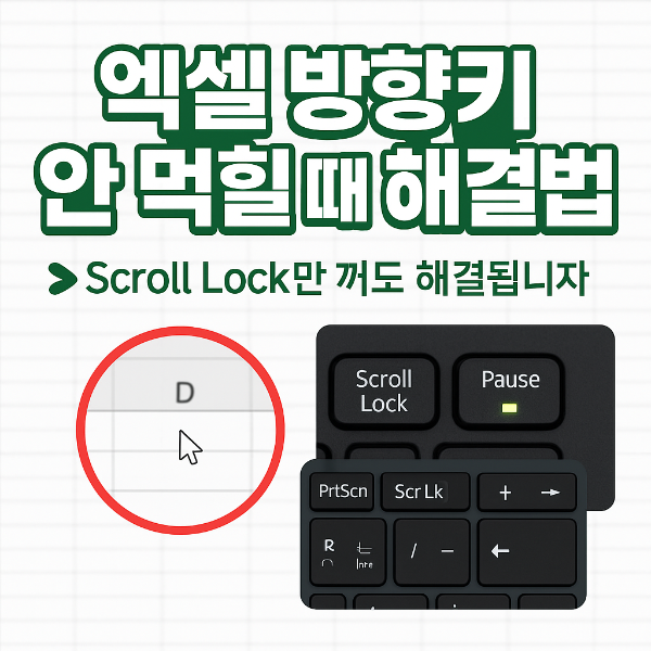 엑셀 방향키 썸네일 이미지입니다.