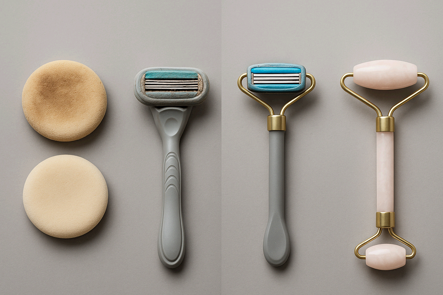 퍼프, 면도기, 롤러 등의 도구