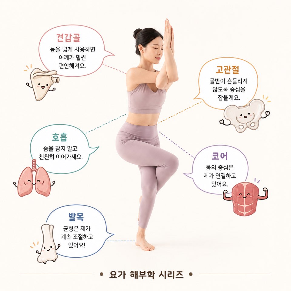 요가 해부학으로 이해하는 독수리 자세: 몸은 왜 서로 교차할까?