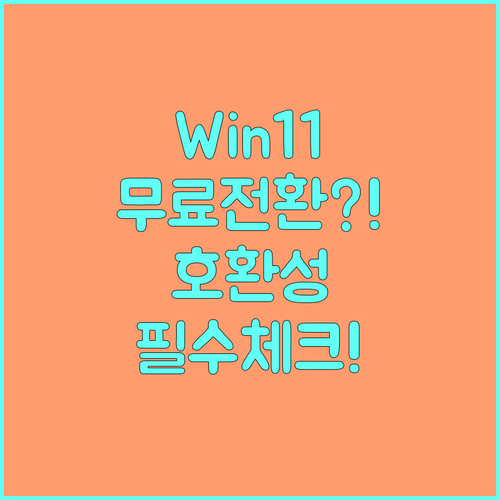 Windows 11 무료 전환 성공 ..