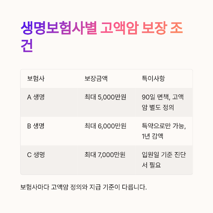 생명보험 고액암