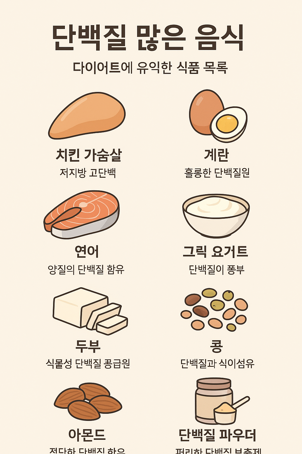 다이어트에 좋은 고단백 음식 추천: 살은 빼고 근육은 지키는 스마트 식단