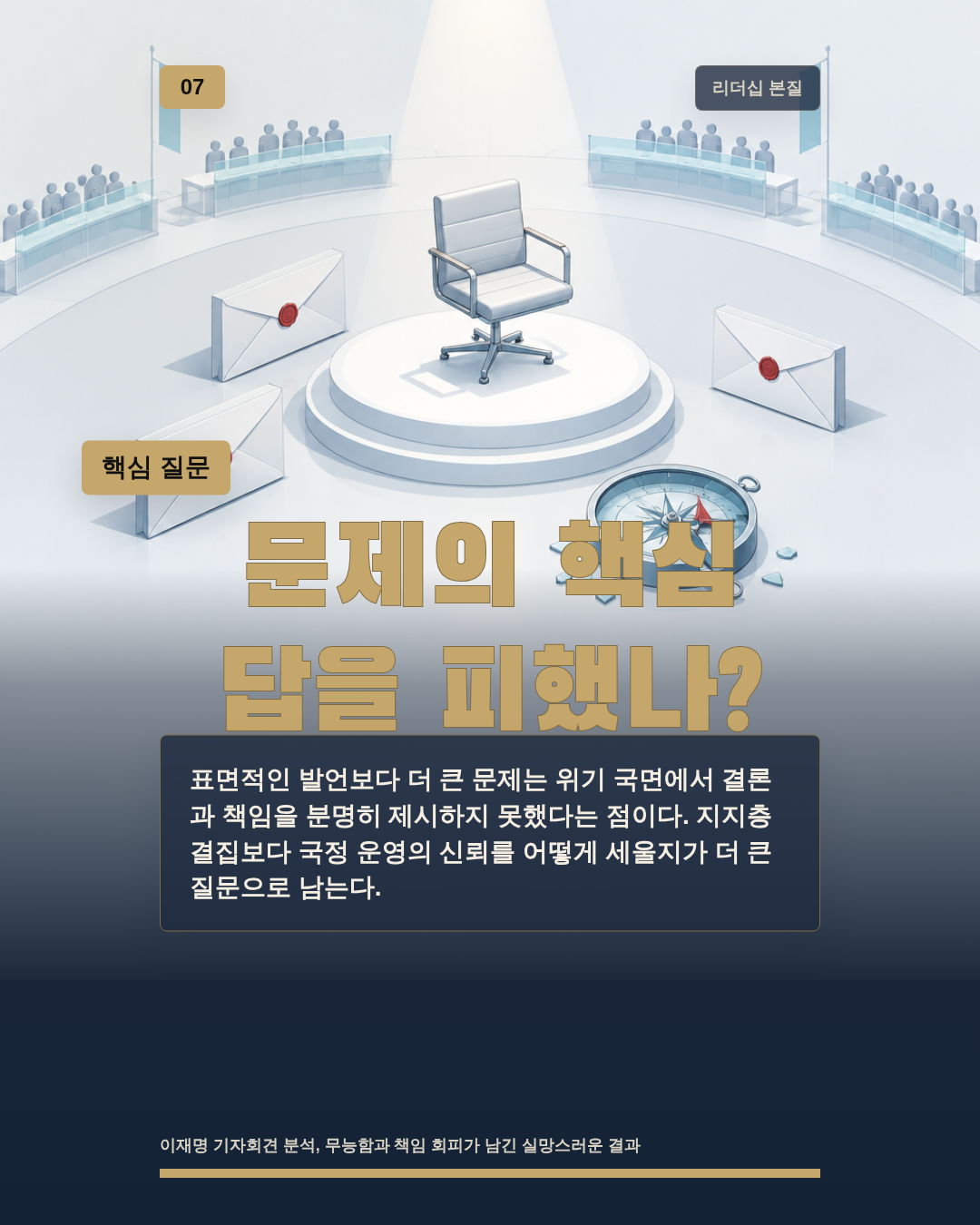 문제의 핵심 답을 피했나?