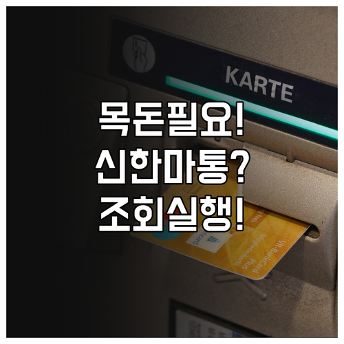 목돈 필요할 때 신한 마이너스통장 한..