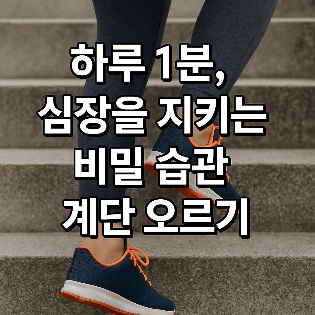 하루 1분, 심장을 지키는 비밀 습관 계단 오르기