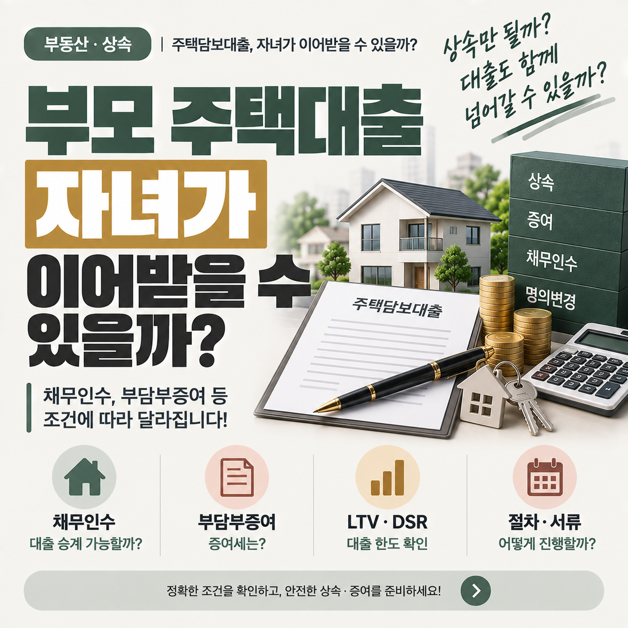부모 주택담보대출 자녀 채무인수 확인 이미지