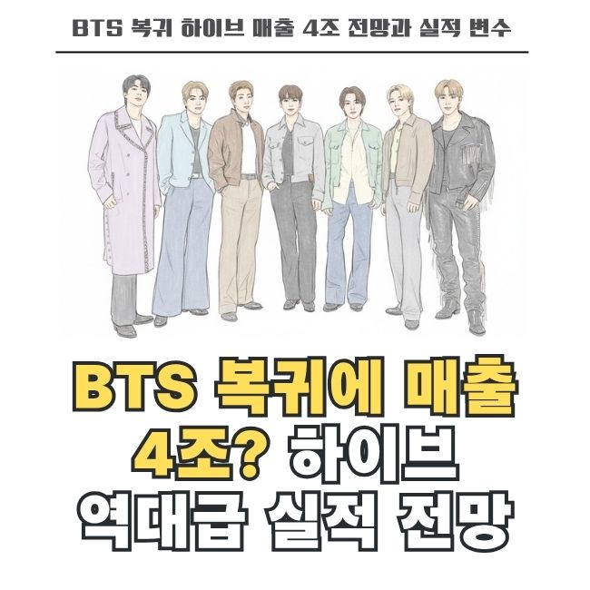 BTS 완전체 복귀 및 하이브 매출 4조 전망