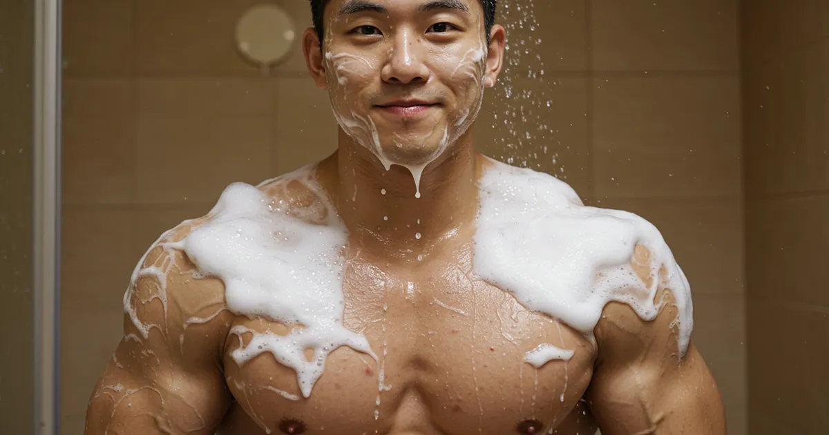 남성 샤워 이미지