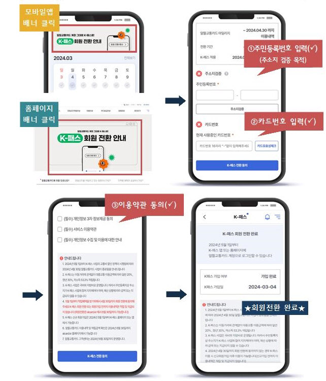 k패스로 전환하기