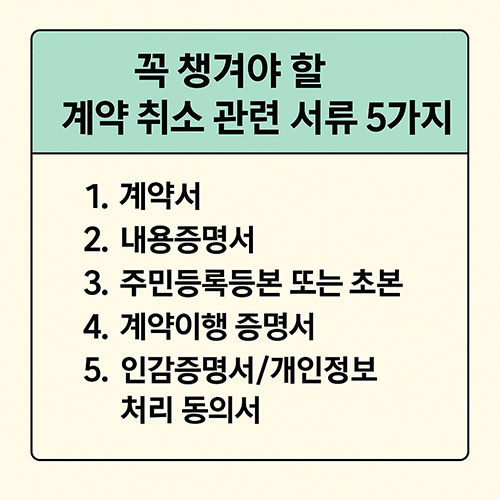 부동산취소서류