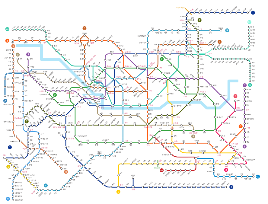 서울 지하철 노선도 크게보기