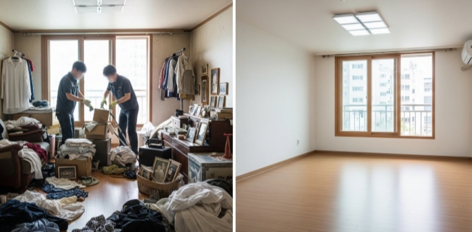 상주 고독사청소 후 모습