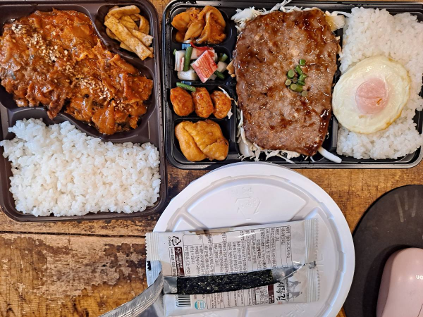 CU편의점 도시락 항공샷