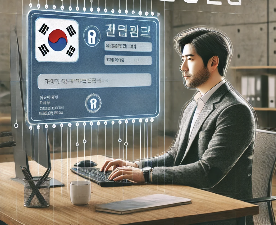 디지털 도구를 사용하여 수업하는 선생님