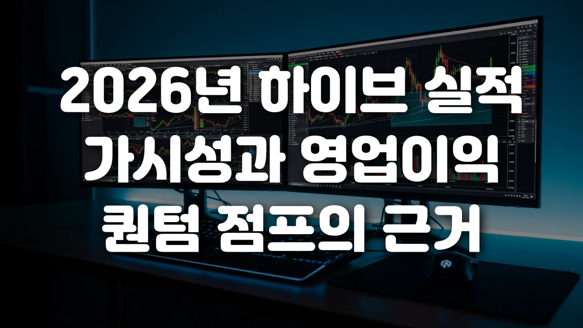 2026년 하이브 실적 가시성과 영업이익 퀀텀 점프의 근거