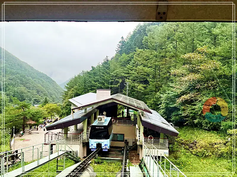 환선굴_모노레일대기장소-모노레인안에서-찍은사진