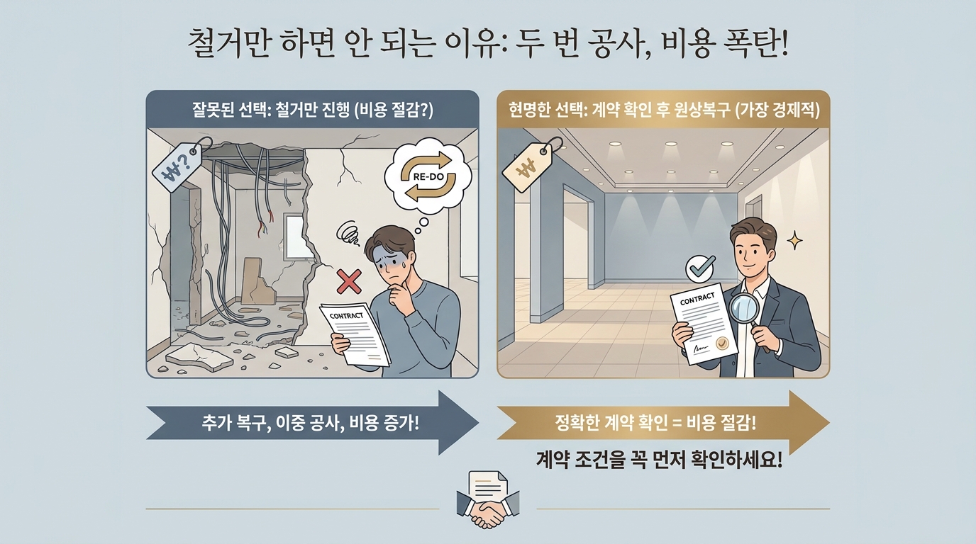 철거만 하면 않되고 공사전 계약조건 확인필수