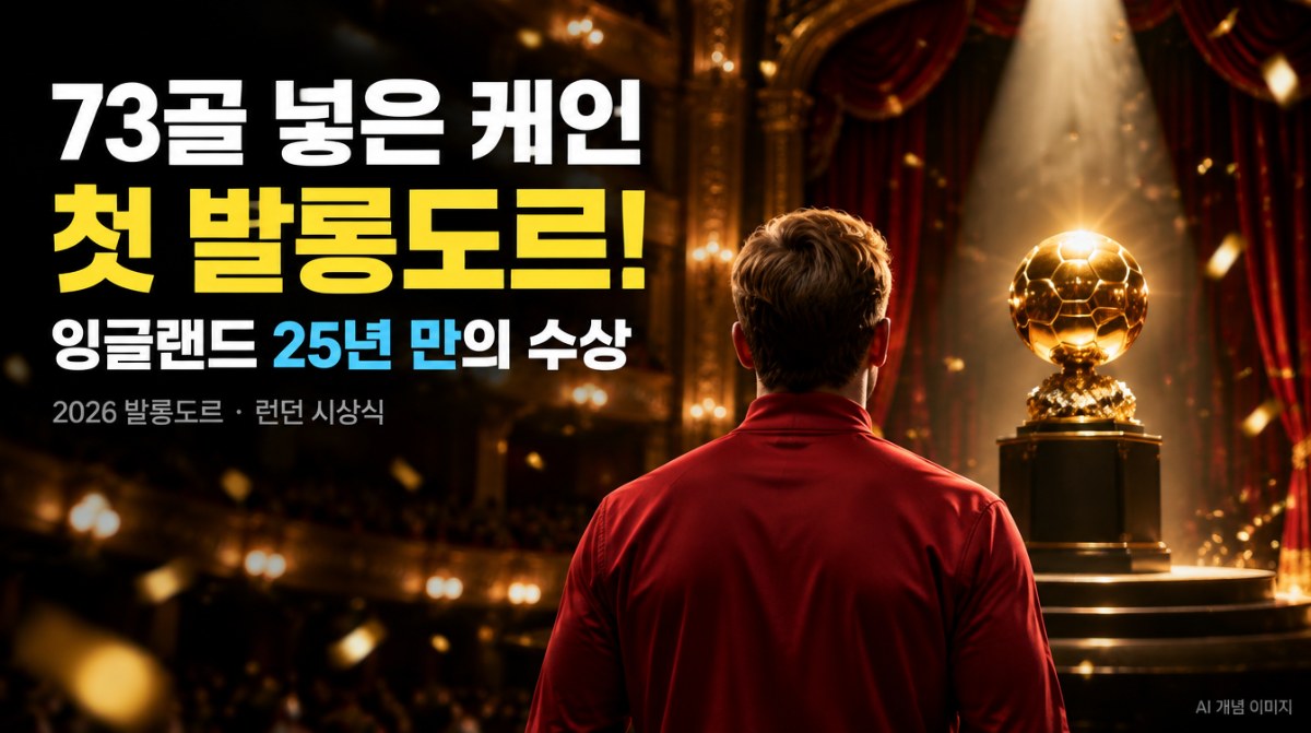 해리 케인 2026 발롱도르 수상 대표 이미지 (AI 생성 이미지)