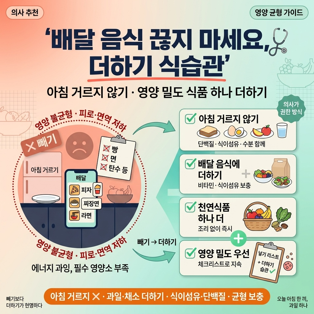 "배달 음식 끊지 마세요"&hellip;의사가 권한 '뜻밖의 식습관 '