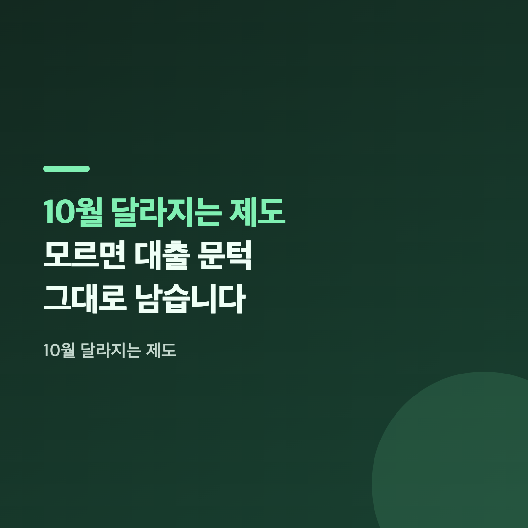 10월 달라지는 제도 중 디딤돌대출 신청 화면