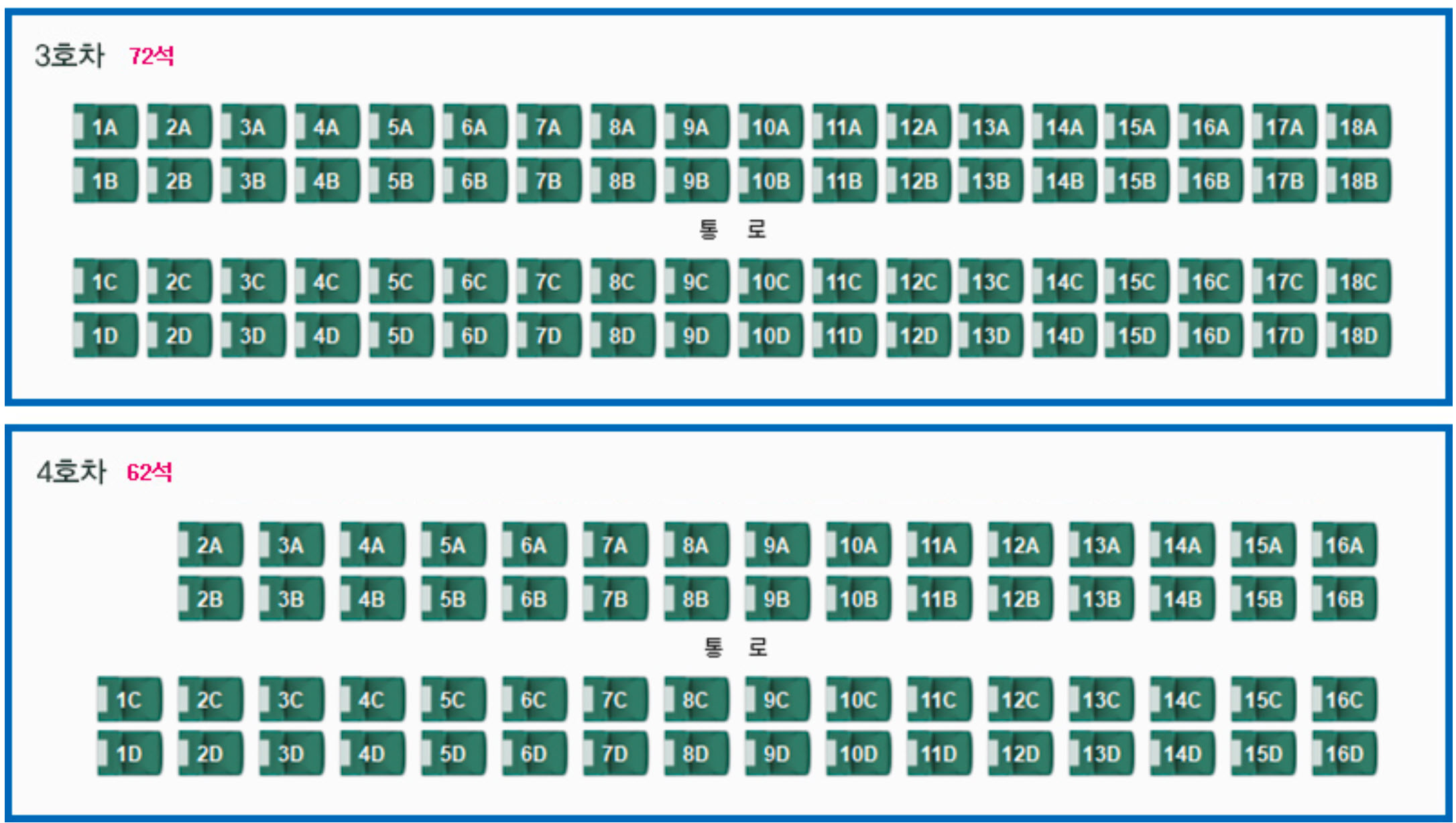 ITX 마음 좌석배치도 총정리