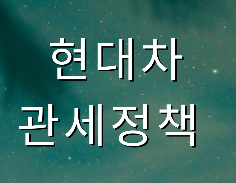 현대차 트럼프 관세정책