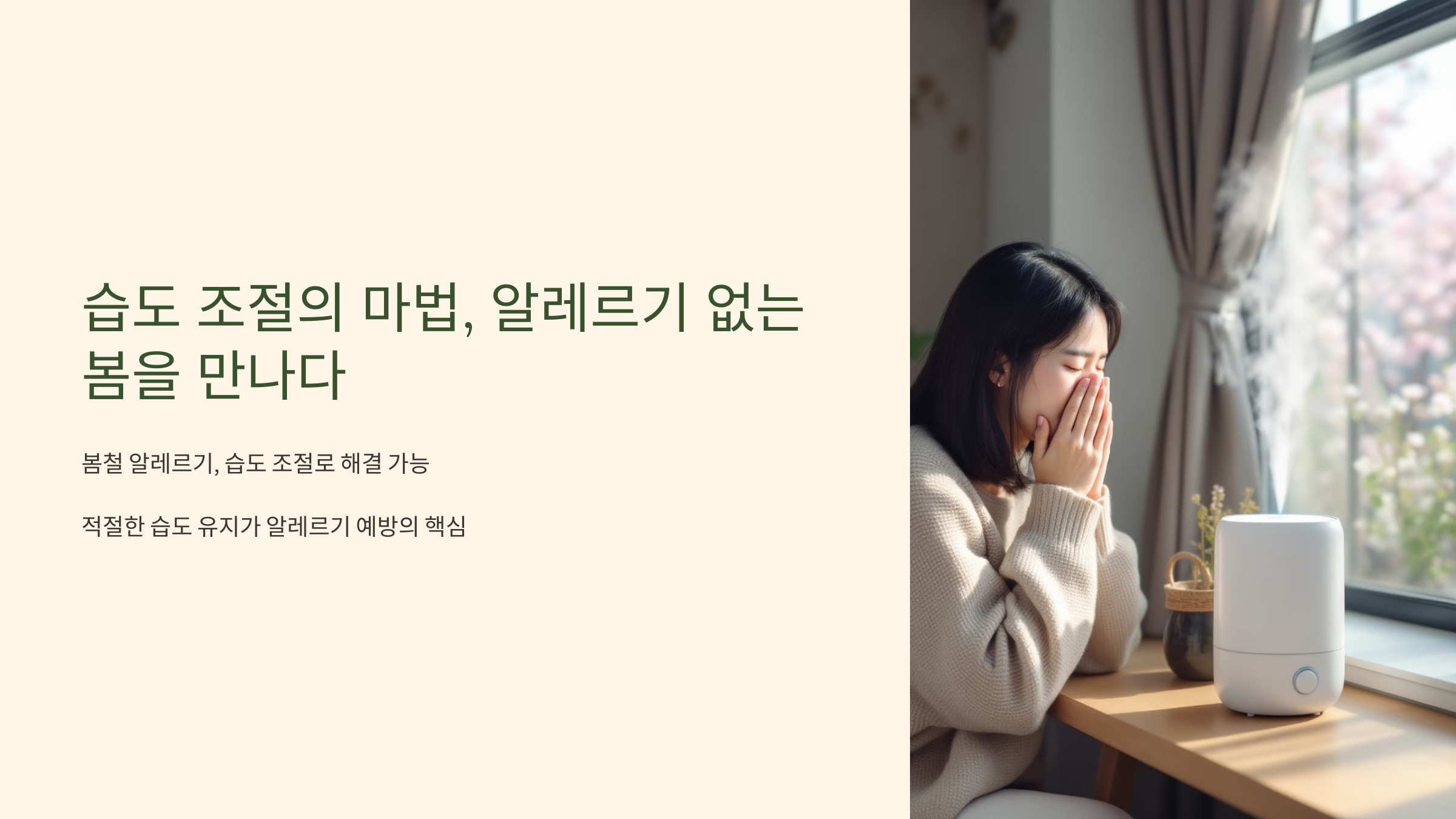 습도 조절의 마법, 알레르기 없는 봄을 만나다