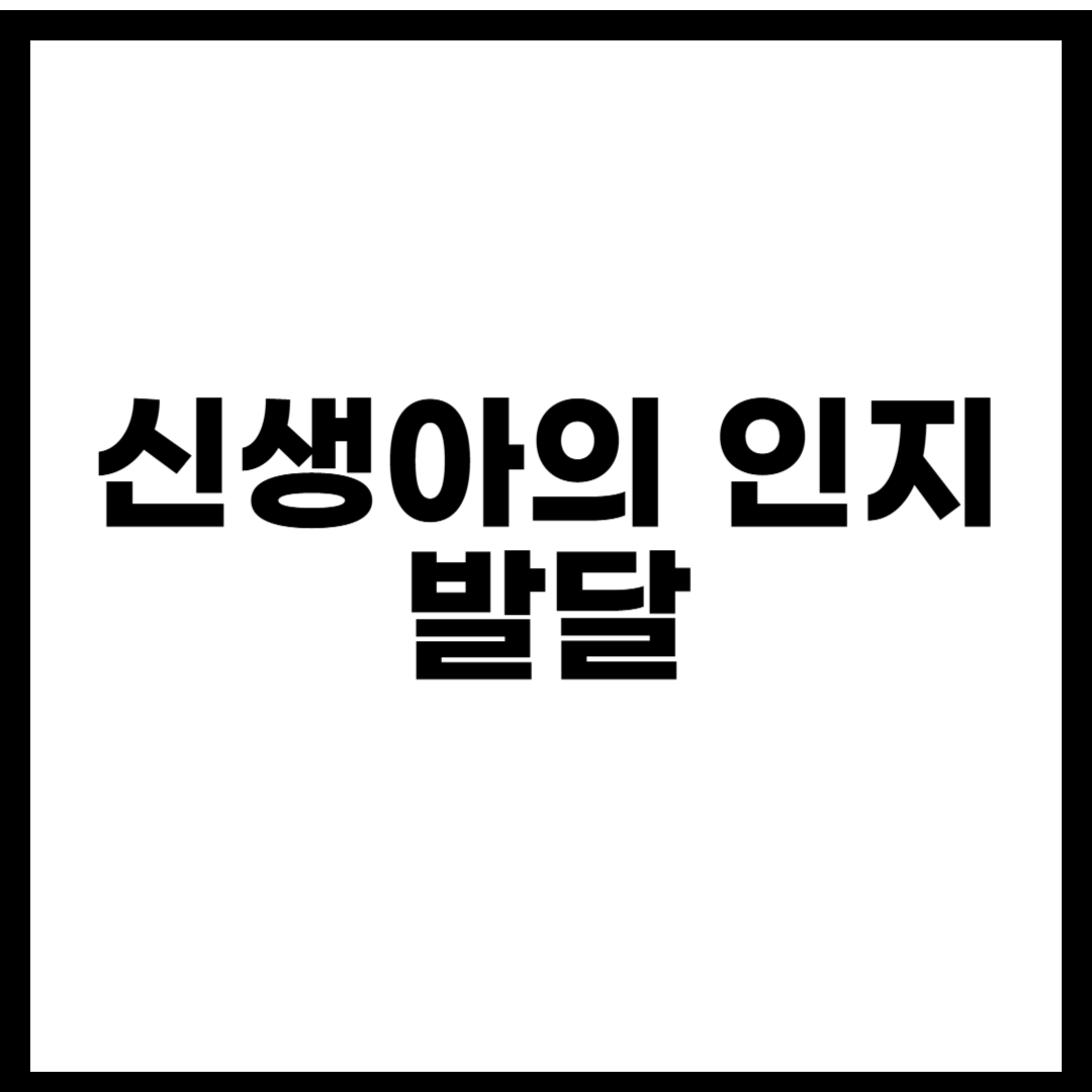 신생아의 인지 발달