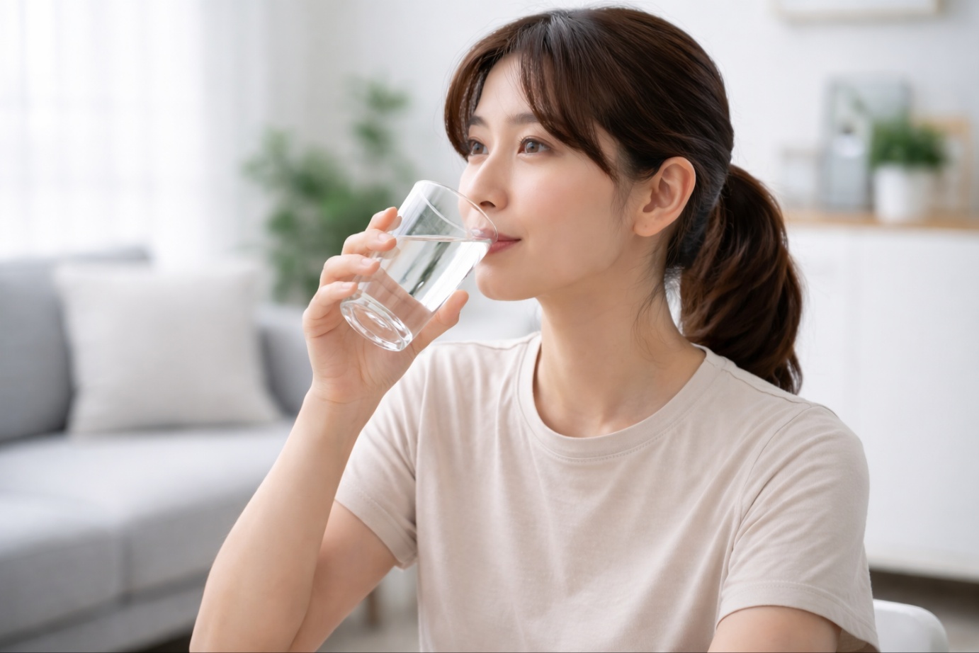 충분히 물 마시기