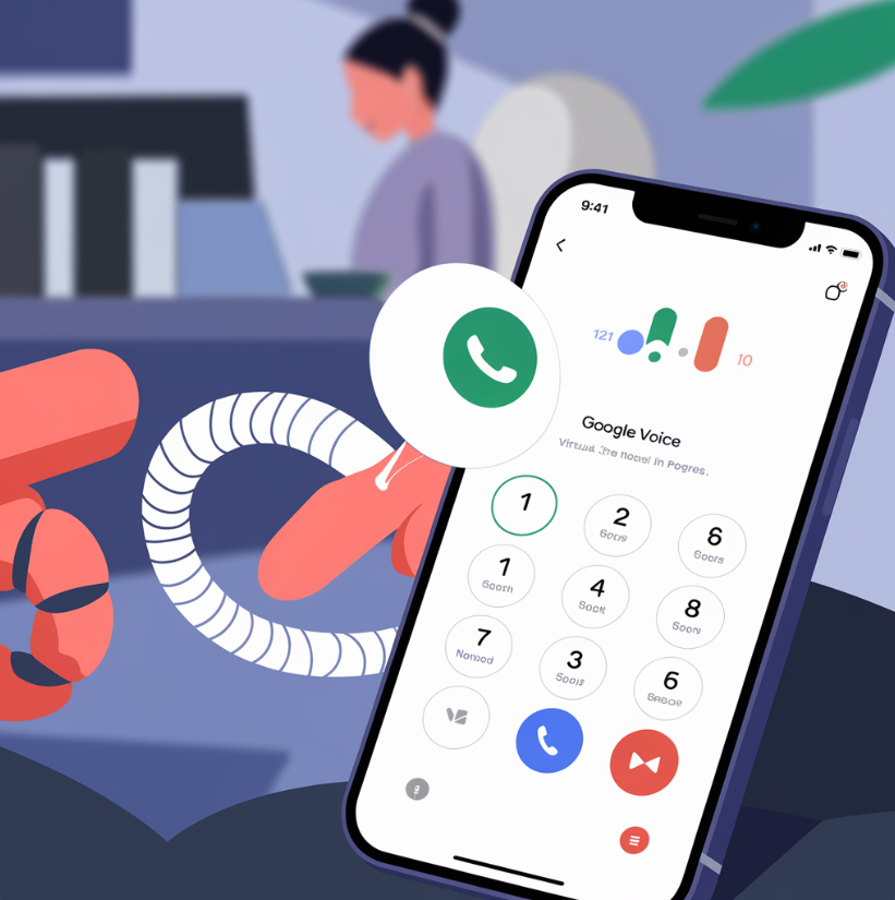 구글 보이스-가상번호 설정 방법