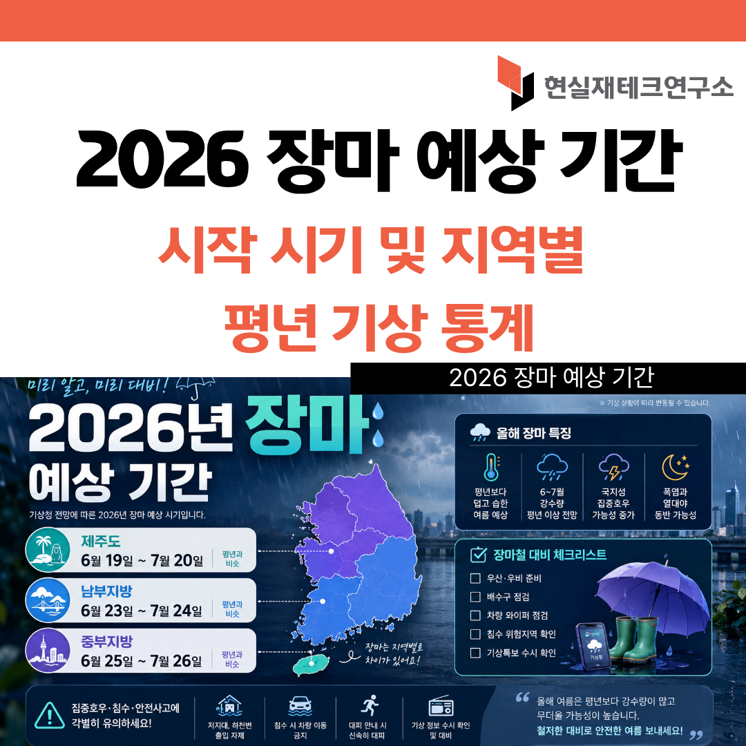 2026 장마 예상 기간