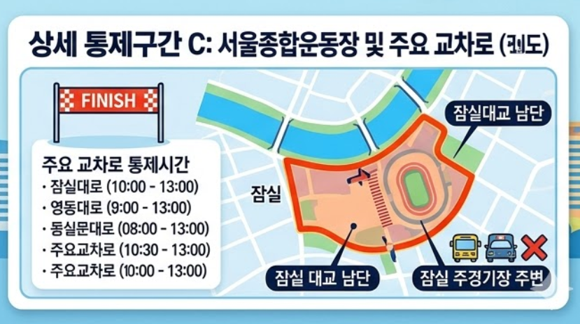 2026- 서울마라톤 -교통통제구간 &middot; 시간 -완벽 -정리-4