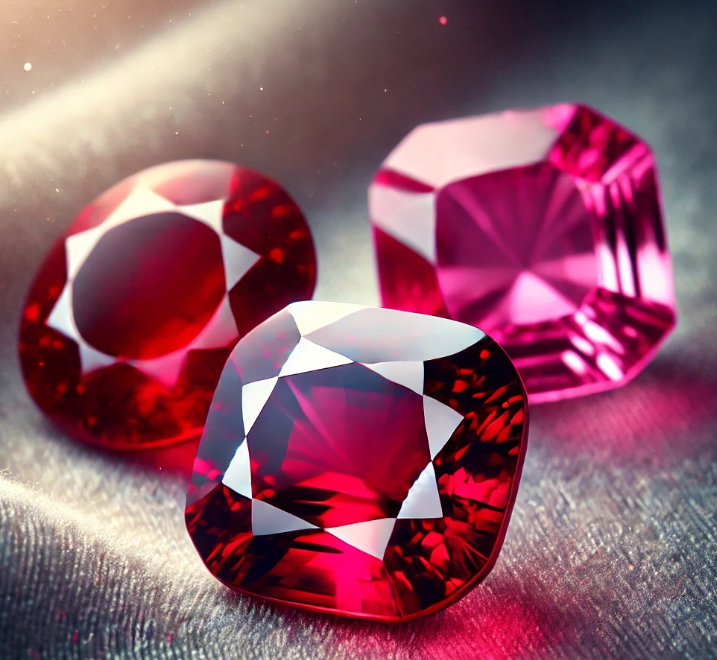 컬러가 다른 3가지 루비 이미지