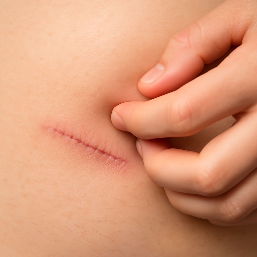 실밥 제거 가려움