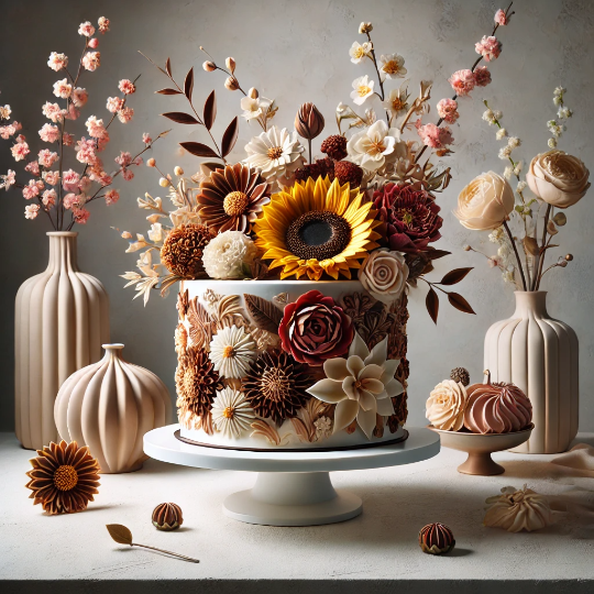 플라워 케이크 꽃판