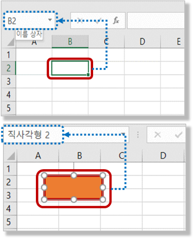 이름 상자에 표시된 이름