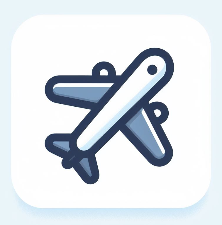 아담한 사이즈의 비행기 아이콘