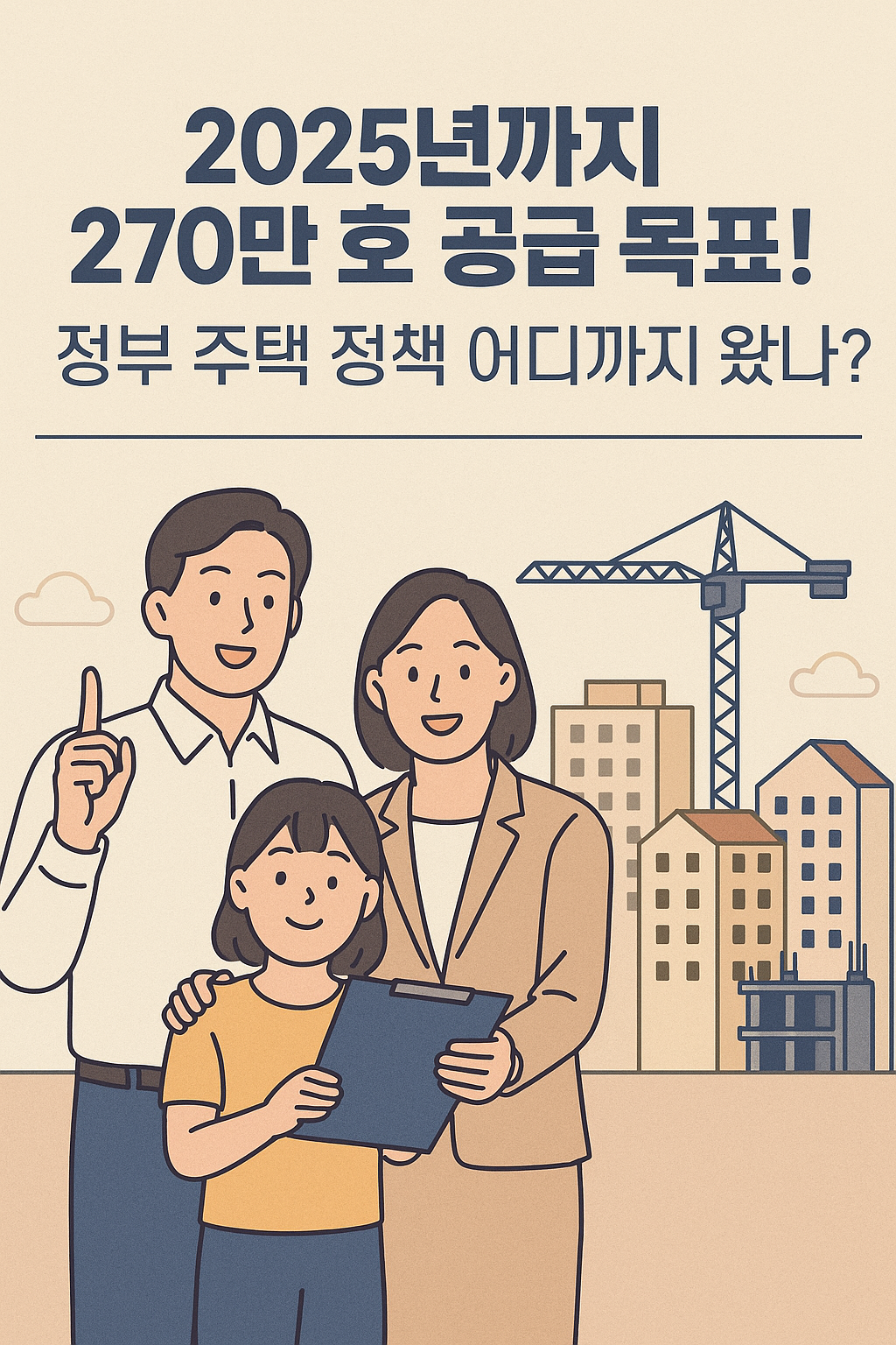 2025년까지 270만 호 공급 목표! 정부 주택 정책 어디까지 왔나?