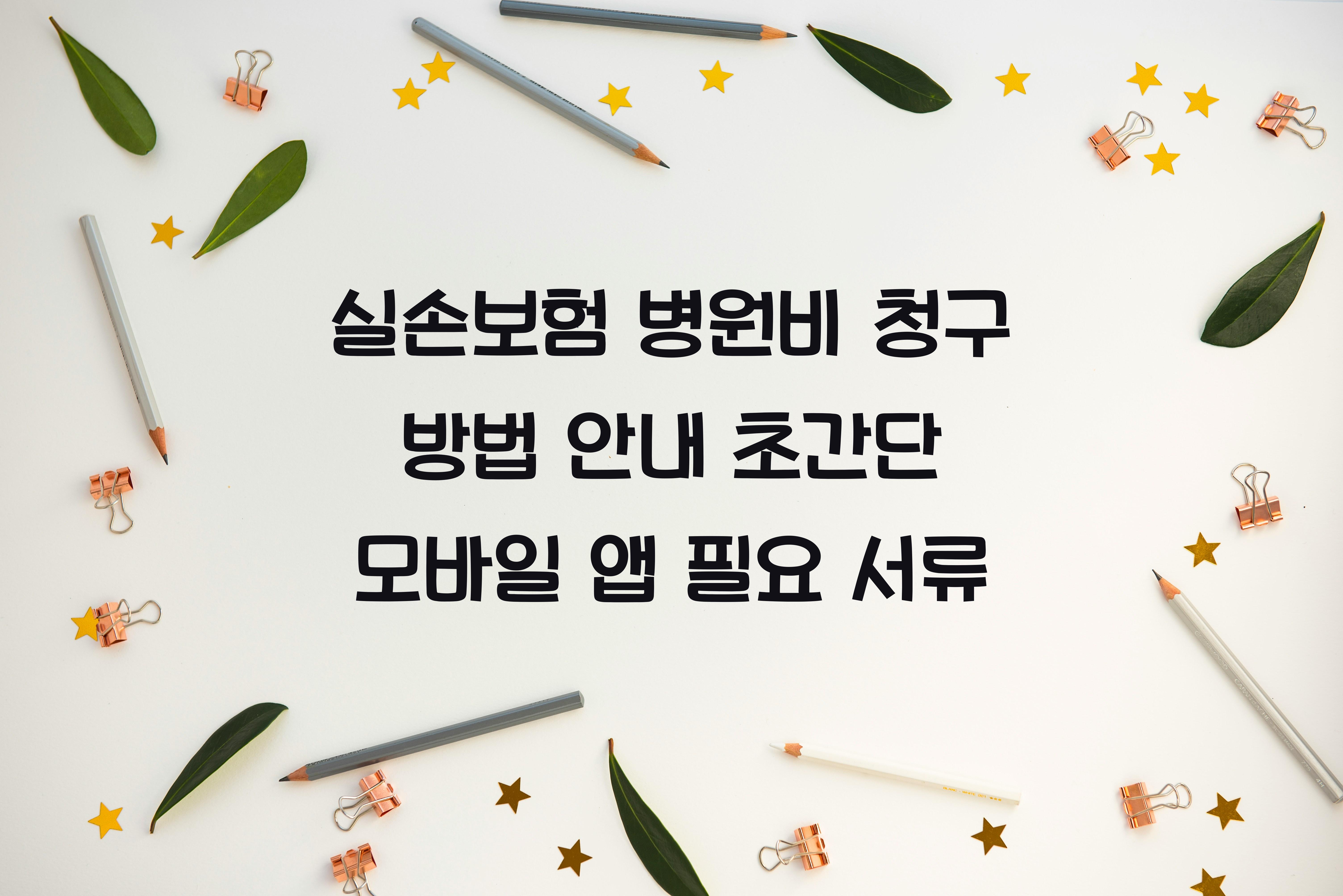 실손보험 병원비 청구 방법 안내