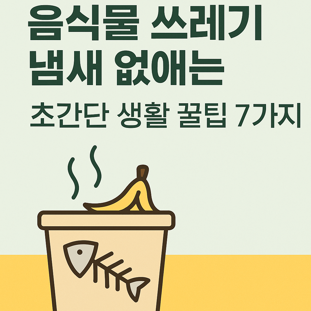 음식물 쓰레기 냄새 없애는 초간단 생활 꿀팁에 대한 사진