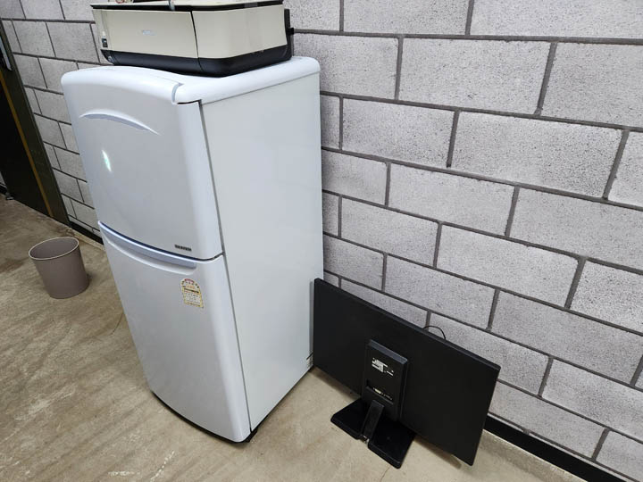 배출예정인 폐가전제품들