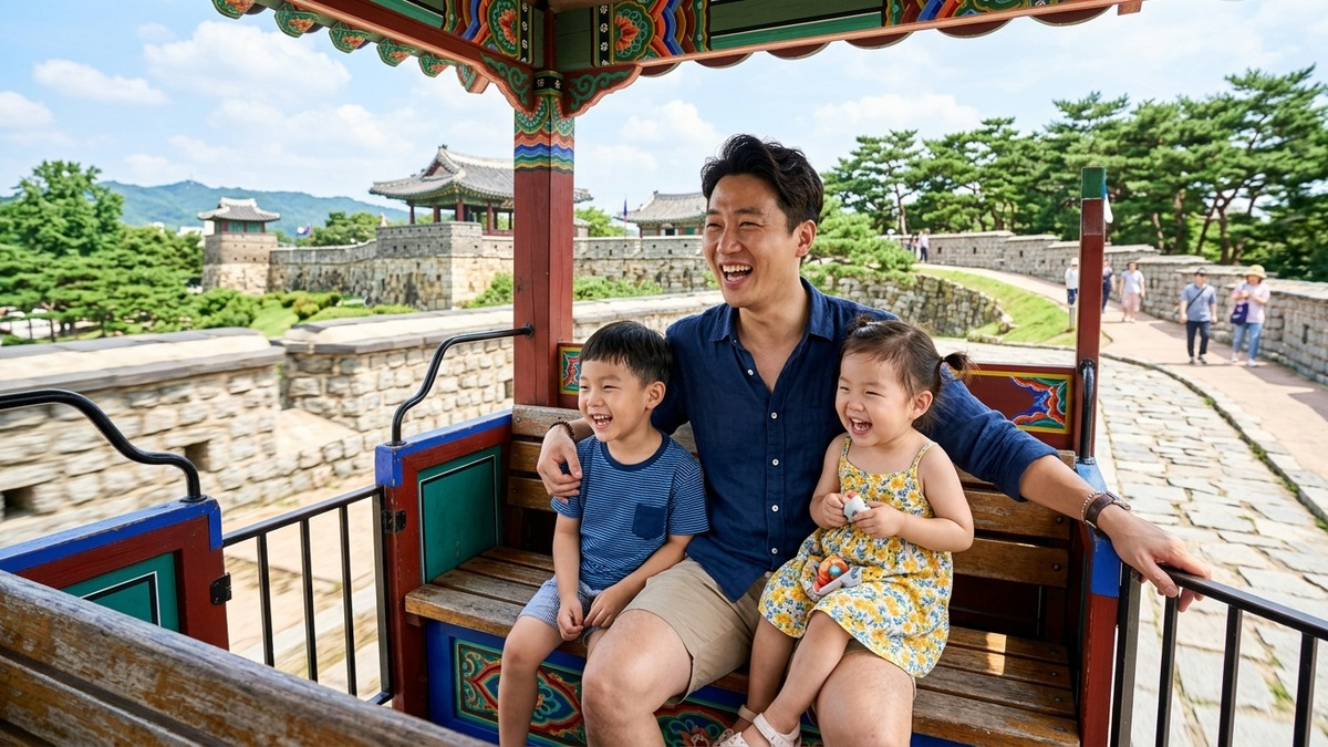 화성어차 탑승 가족