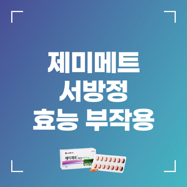 제미메트 서방정50/500mg 효능 복용법 부작용