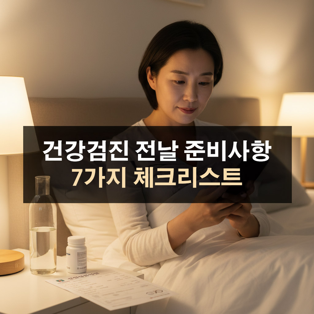 건강검진 전날 준비사항 7가지 체크리스트