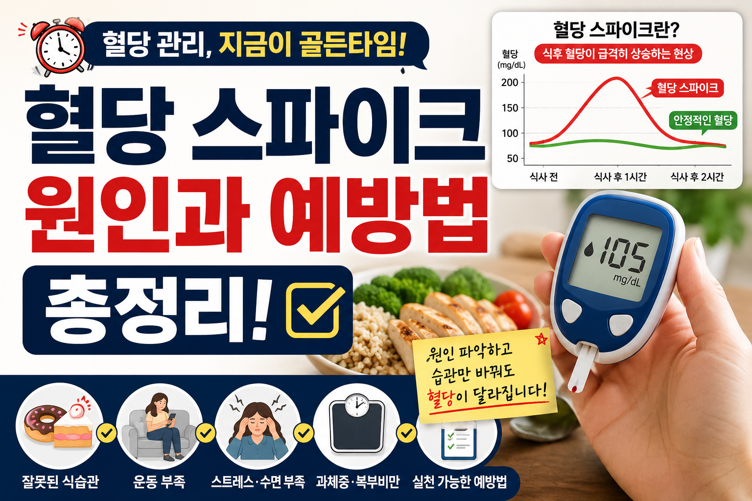 혈당 스파이크 원인과 예방법 총정리