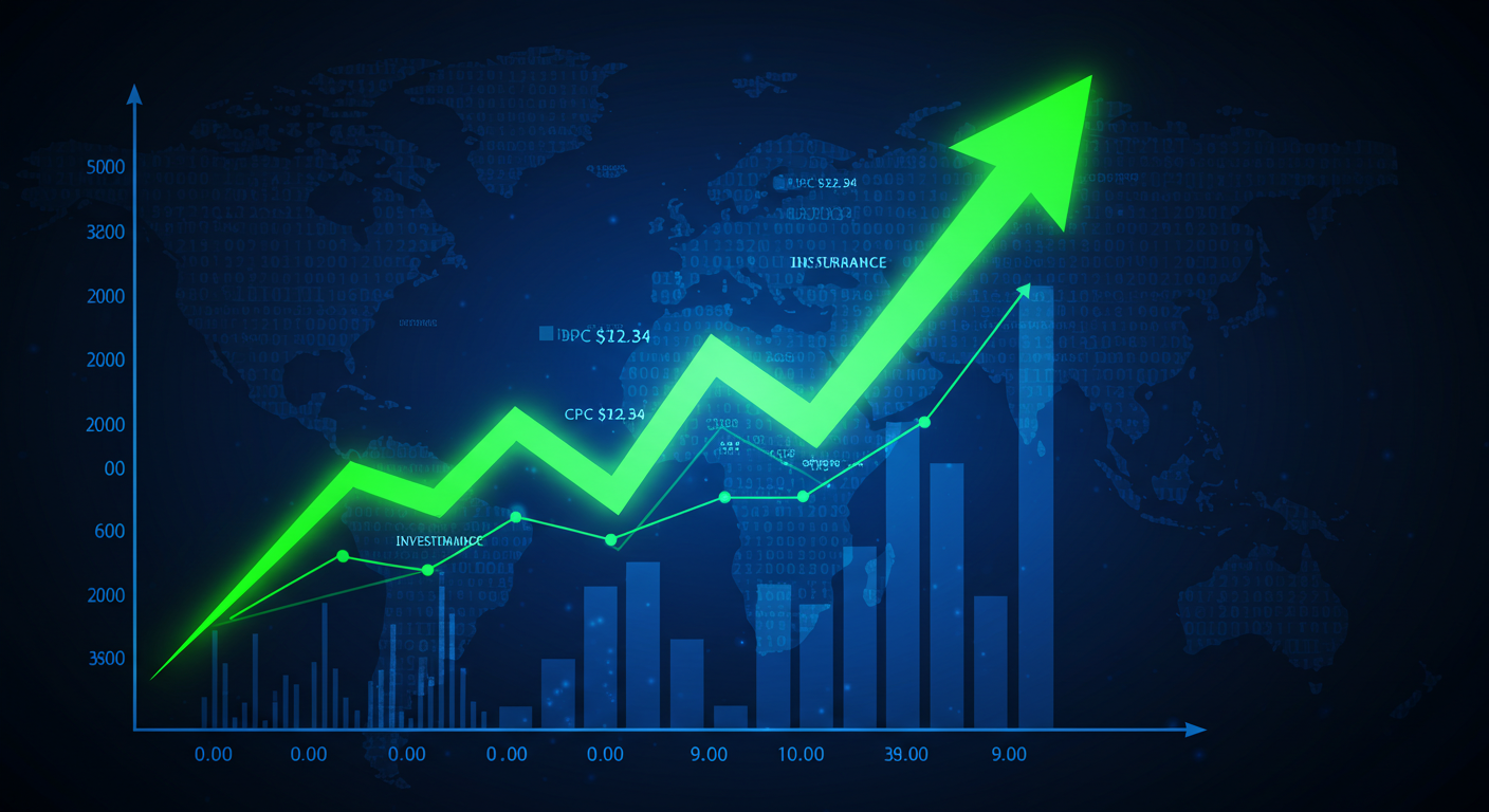 광고 클릭 시 수익 상승 그래프와 고단가 키워드 시각화