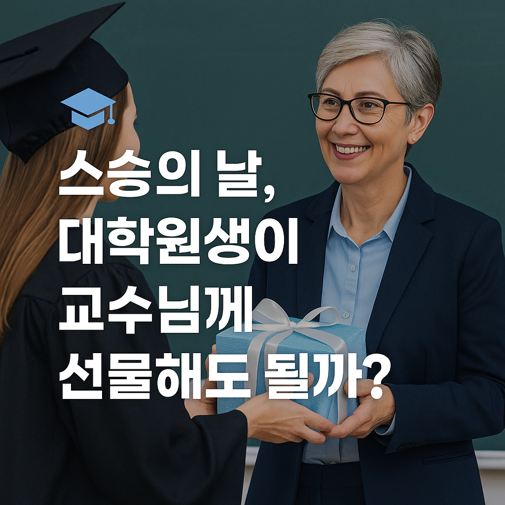 🎓 스승의 날, 대학원생이 교수님께 선물해도 될까? - 김영란법(청탁금지법) 적용 기준 총정리